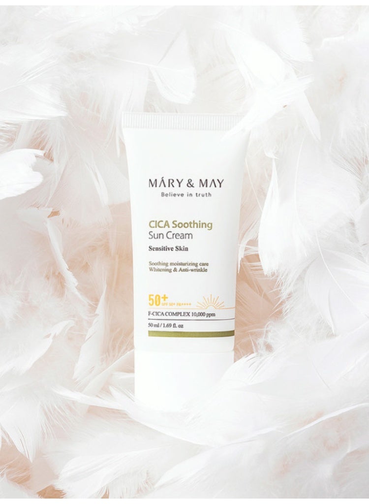 Mary & May  كريم واقي الشمس فيغان سيكا المهدئ من ماري آند مي SPF50+ PA++++ بحجم 50مل - Image 4
