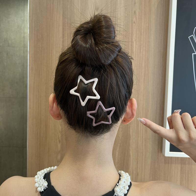 Alloy Hair Accessories Star Five-Pointed Star Color Bb Clip Broken Hairpin Bangs Clip Simple Side Clip Headdress Hairpin - Image 3