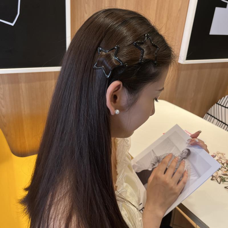 Alloy Hair Accessories Star Five-Pointed Star Color Bb Clip Broken Hairpin Bangs Clip Simple Side Clip Headdress Hairpin - Image 5
