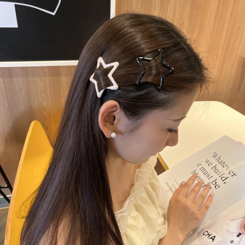 Alloy Hair Accessories Star Five-Pointed Star Color Bb Clip Broken Hairpin Bangs Clip Simple Side Clip Headdress Hairpin - Image 4