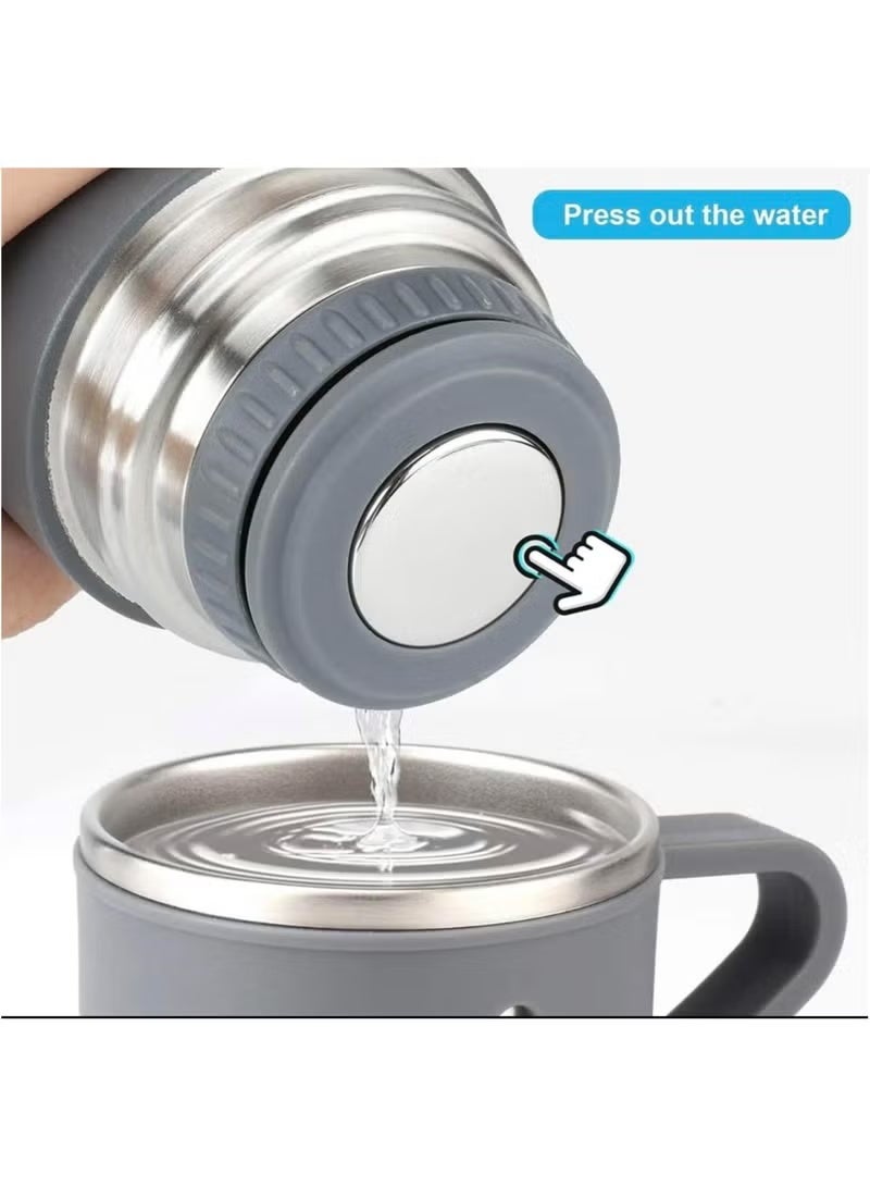 3 قطع مجموعة أكواب القهوة المعزولة مع 2 كوب،مق قهوة مج قهوة كوب قهوة  للسفر ترمس القهوة العربية، أكواب معزولة 500 مل - Image 5