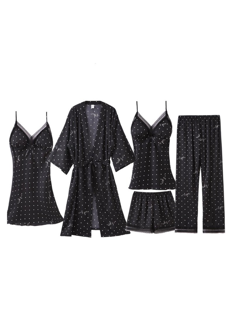 Five-Piece Suspender Pajamas Set that Can Be Worn In All Seasons