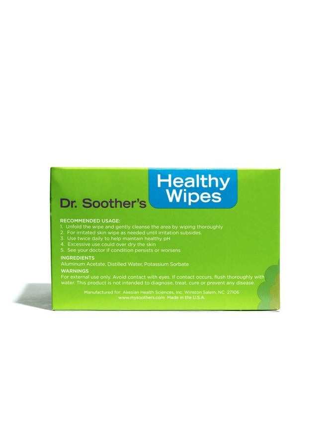 Dr. Soother's مناديل صحية - مناديل صحية نسائية متوازنة الرقم الهيدروجيني - بدون رائحة - مضادة للحساسية - خالية من الكحول والعطور - قابلة للتحلل - 60 مناديل تنظيف مغلفة بشكل فردي للنساء والفتيات - Image 2