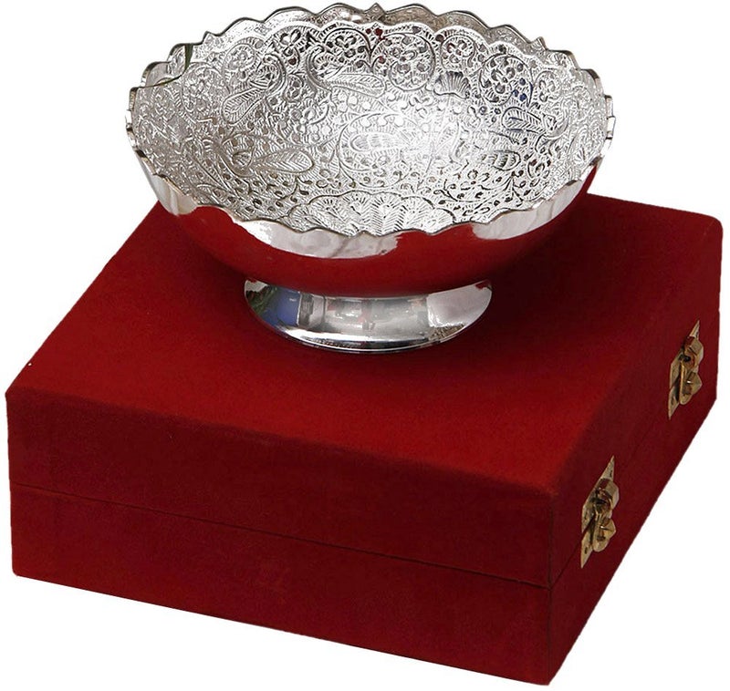 JAIPUR ACE Silver Plated Brass Bowl Abs00002