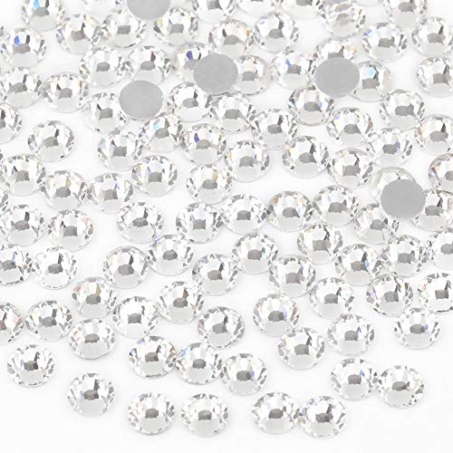 Beadsland 1440pcs Flat Back Crystal Rhinestones Round Gems for Nail Art and Craft Glue Fix, Crystal, SS10, 2.7-2.9mm - Image 1