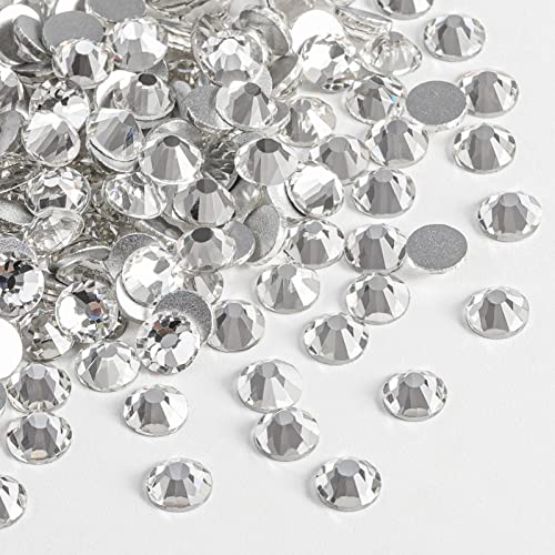 Beadsland 1440pcs Flat Back Crystal Rhinestones Round Gems for Nail Art and Craft Glue Fix, Crystal, SS10, 2.7-2.9mm - Image 2