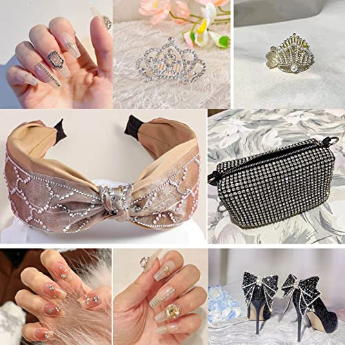 Beadsland 1440pcs Flat Back Crystal Rhinestones Round Gems for Nail Art and Craft Glue Fix, Crystal, SS10, 2.7-2.9mm - Image 5