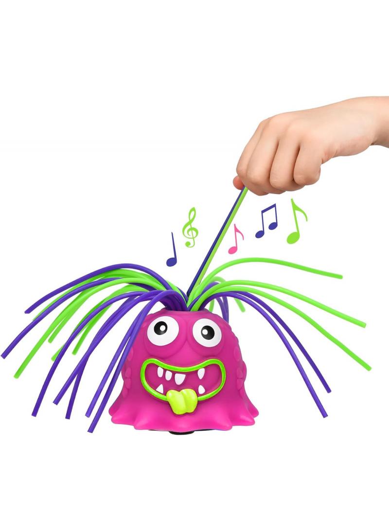 Hair Pulling Little Monster Can Be Tied Braids Decompression Vent Toys Educational Creative Vent Novelty Monster Big Eyes Boy Special Stress Reliever Toys Pink - Image 2