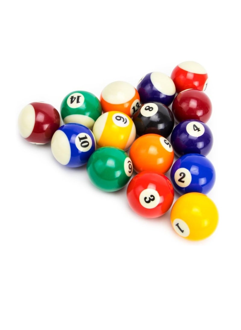 SportQ - Complete Billiard Ball Set of 16 Billiard Balls, Billiard Table Ball Set in Multiple Sizes, Color Organizer, Super Pro Billiard Balls for Beginners and Professionals for Training, Ball Size 5.7cm - Image 1