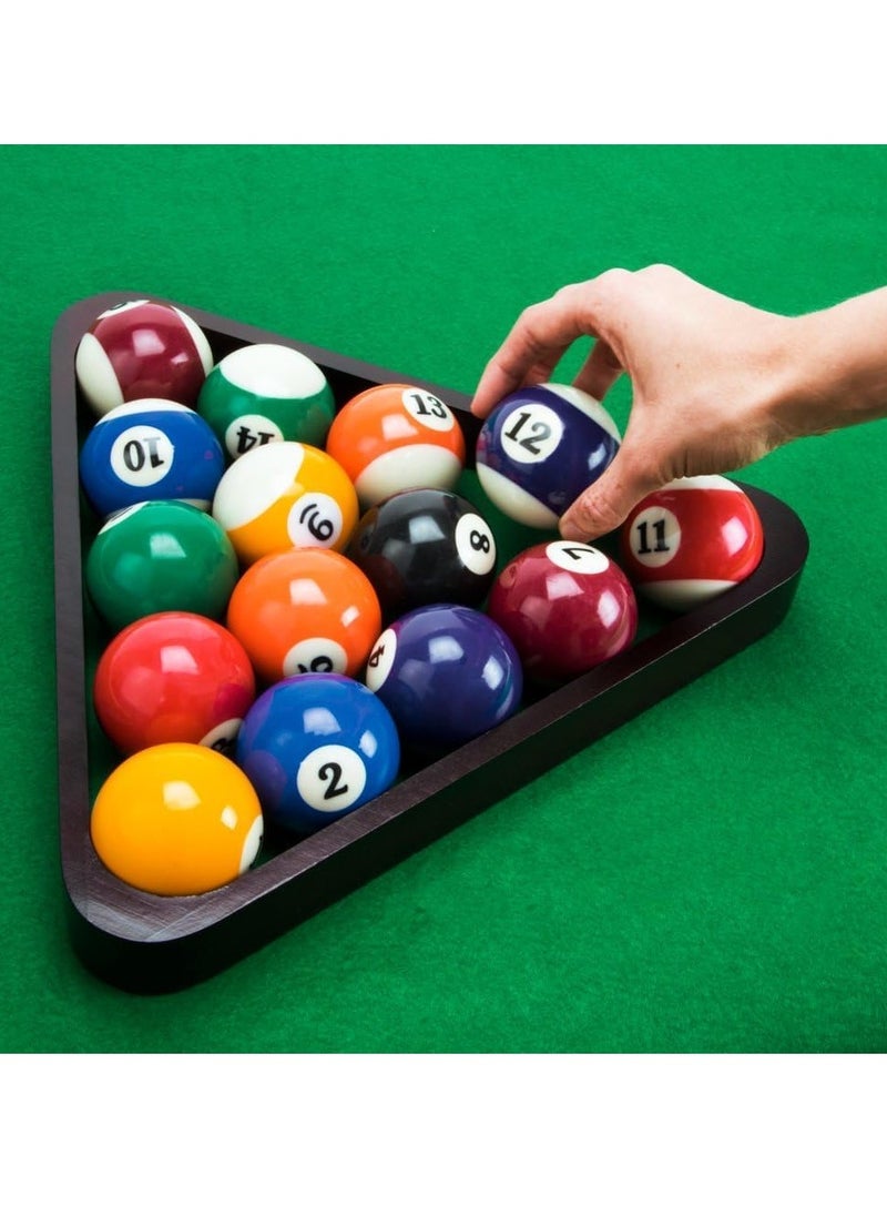 SportQ - Complete Billiard Ball Set of 16 Billiard Balls, Billiard Table Ball Set in Multiple Sizes, Color Organizer, Super Pro Billiard Balls for Beginners and Professionals for Training, Ball Size 5.7cm - Image 1
