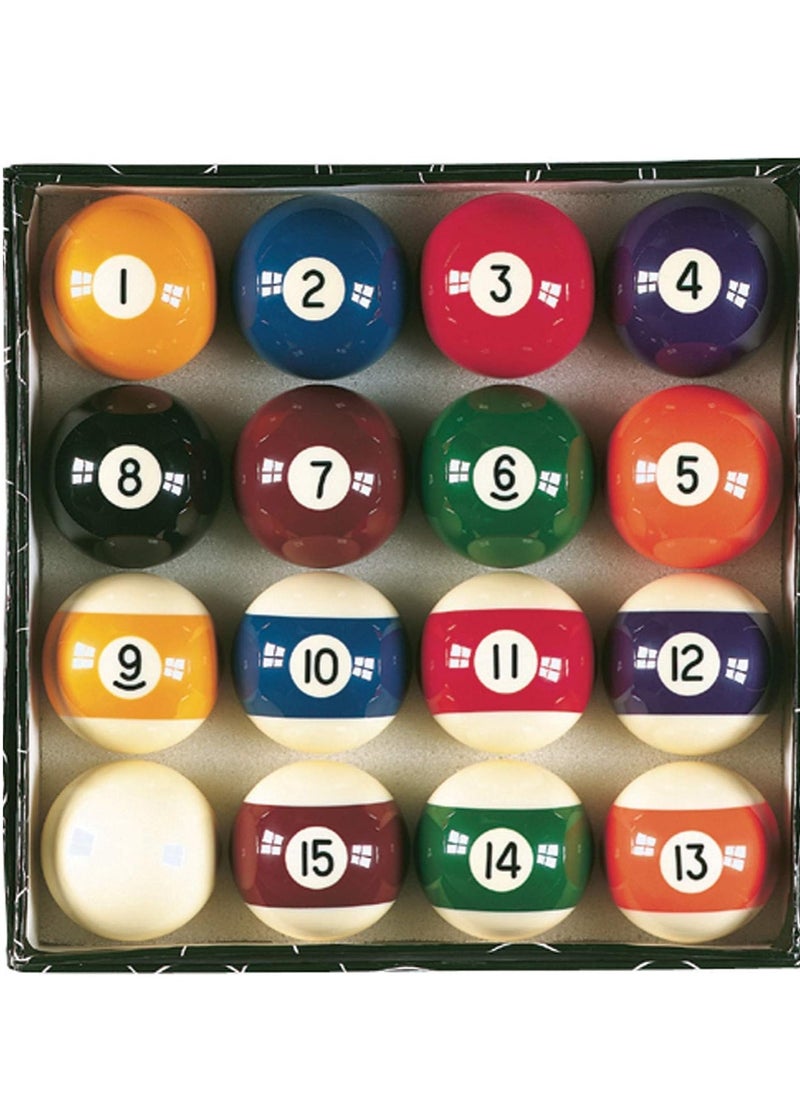 SportQ - Complete Billiard Ball Set of 16 Billiard Balls, Billiard Table Ball Set in Multiple Sizes, Color Organizer, Super Pro Billiard Balls for Beginners and Professionals for Training, Ball Size 5.7cm - Image 1