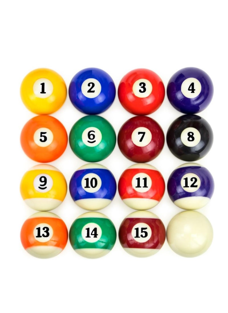 SportQ - Complete Billiard Ball Set of 16 Billiard Balls, Billiard Table Ball Set in Multiple Sizes, Color Organizer, Super Pro Billiard Balls for Beginners and Professionals for Training, Ball Size 5.7cm - Image 1
