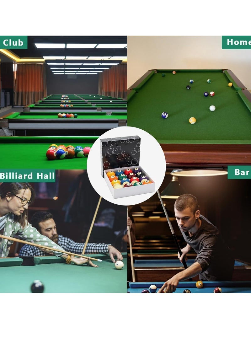 SportQ - Complete Billiard Ball Set of 16 Billiard Balls, Billiard Table Ball Set in Multiple Sizes, Color Organizer, Super Pro Billiard Balls for Beginners and Professionals for Training, Ball Size 5.7cm - Image 1