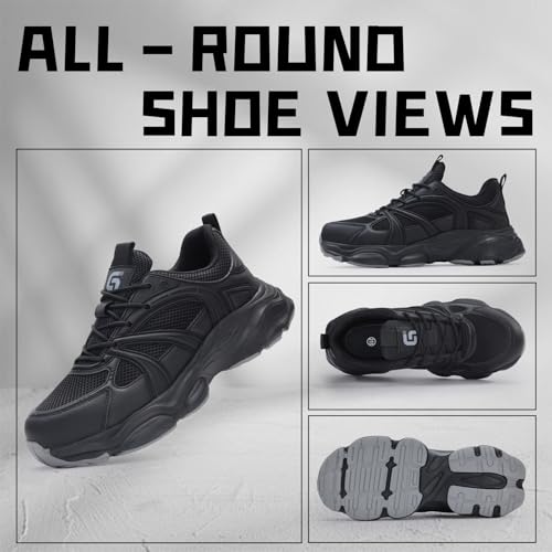 GUYISA Steel Toe Safety Shoes for Men Women Puncture Resistant Lightweight Comfortable Footwear Industrial Work Shoes for Construction Warehouse Black - Image 4