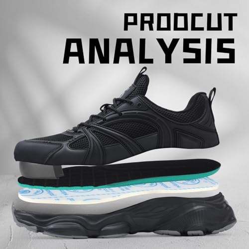 GUYISA Steel Toe Safety Shoes for Men Women Puncture Resistant Lightweight Comfortable Footwear Industrial Work Shoes for Construction Warehouse Black - Image 5