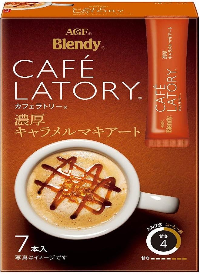 Ninjapo - Cafe Latory Rich Caramel Macchiato 7Sticks (2.7oz)× 3pcs Japanese Instant Coffee AGF Ninjapo™ - Image 1
