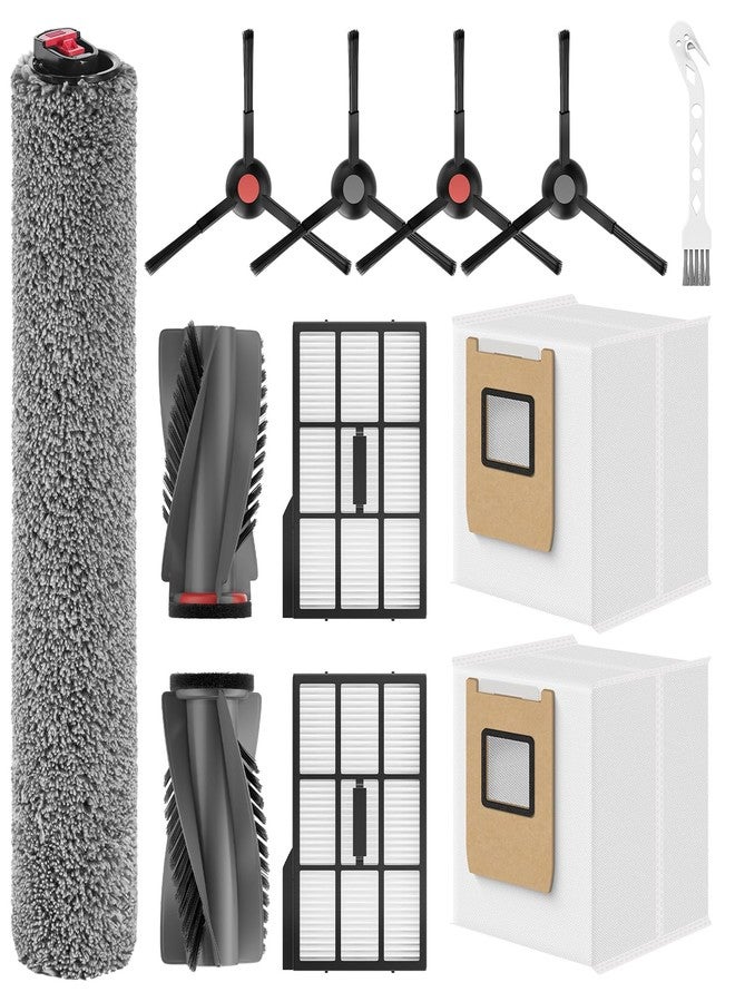 طقم قطع غيار ليمون E25 E28 مكون من 12 قطعة، متوافق مع مكنسة يوفي E28 / E25 أومني الروبوتية، يتضمن قطع غيار E25، وحقيبتي غبار، و4 فرش جانبية، وفرشاة دوارة، وممسحة دوارة، وفلترين، وفرشاة تنظيف. - Image 1