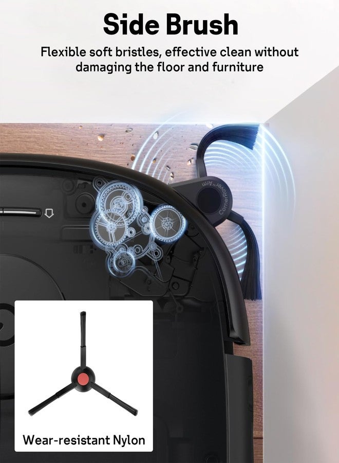 طقم قطع غيار ليمون E25 E28 مكون من 12 قطعة، متوافق مع مكنسة يوفي E28 / E25 أومني الروبوتية، يتضمن قطع غيار E25، وحقيبتي غبار، و4 فرش جانبية، وفرشاة دوارة، وممسحة دوارة، وفلترين، وفرشاة تنظيف. - Image 5