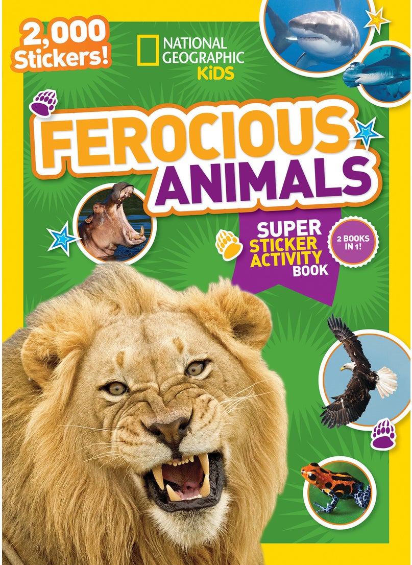 National Geographic Kids Ferocious Animals Super Sticker Activity Book 