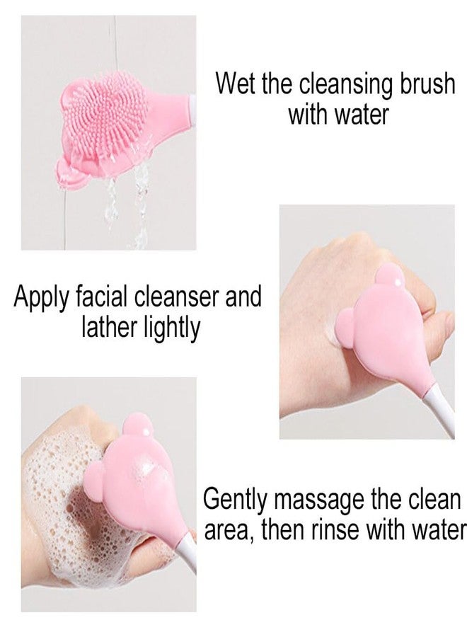 Aternal 2-1 Face Mask Brush, Silicone Face Pack Spatula Soft and Flexible Face Scrubber Face Mask Applicator Brush Double Head Facial Cleansing Brushes Skincare Brush Cream, Lotion, Moisturizer Applying Brush, Pack of 2 - Image 3