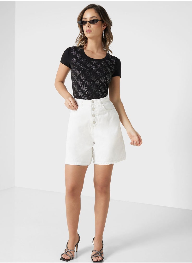 GUESS - Crew Neck Printed T-Shirt - Image 1