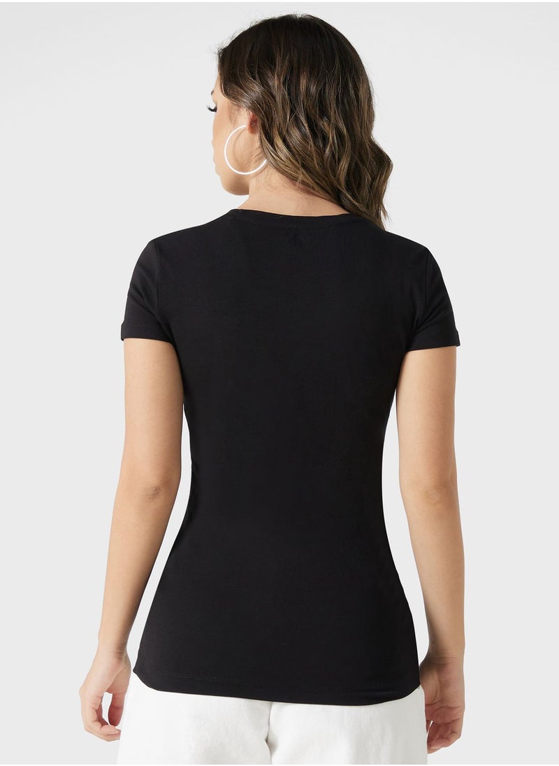 GUESS - Crew Neck Printed T-Shirt - Image 1
