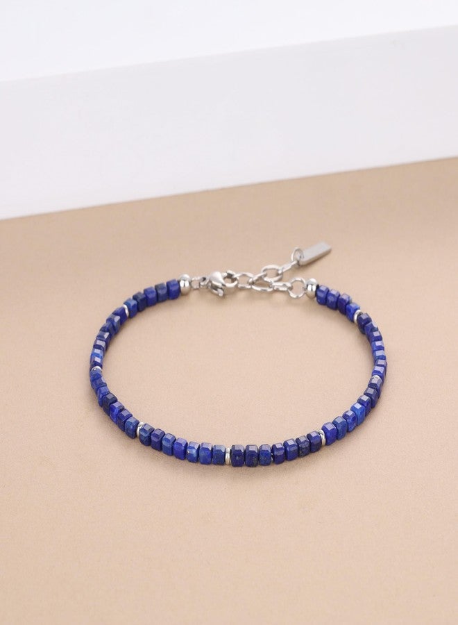 GAVU Lapis Lazuli Bracelet for Women, Crystal Beads Birthstone Bracelet for Women 3mm - Image 4