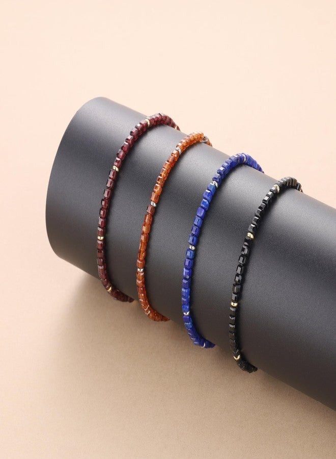 GAVU Lapis Lazuli Bracelet for Women, Crystal Beads Birthstone Bracelet for Women 3mm - Image 5