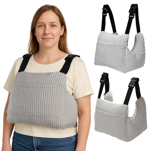 RoamReady Mastectomy Pillows, Post Mastectomy Must Haves, Hysterectomy Pillow Lumpectomy Recovery Supplies, Breast Surgery Pillow, Gifts for Women Help for Recovery and Rest, Gray - Image 1