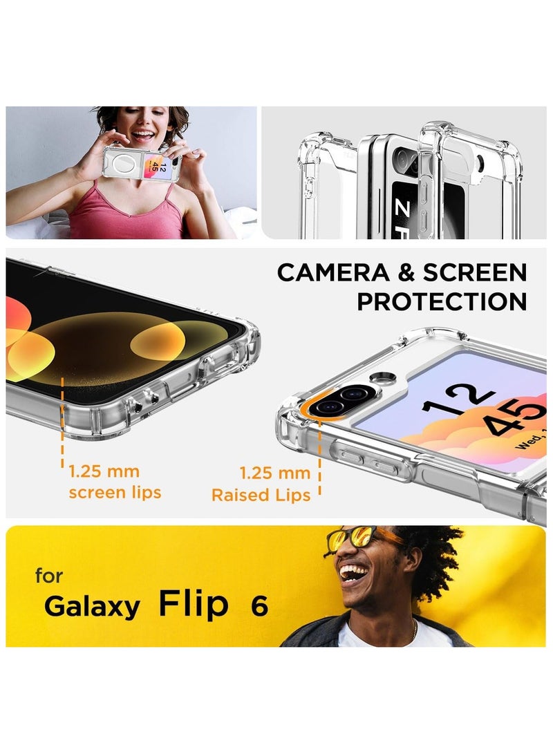 DUSALA Case for Samsung Galaxy Z Flip 6 Clear Case,Compatible with MagSafe Transparent Shockproof Protection Yellowing Resistant Magnetic Phone Case for Galaxy Z Flip 6 5G - Image 3