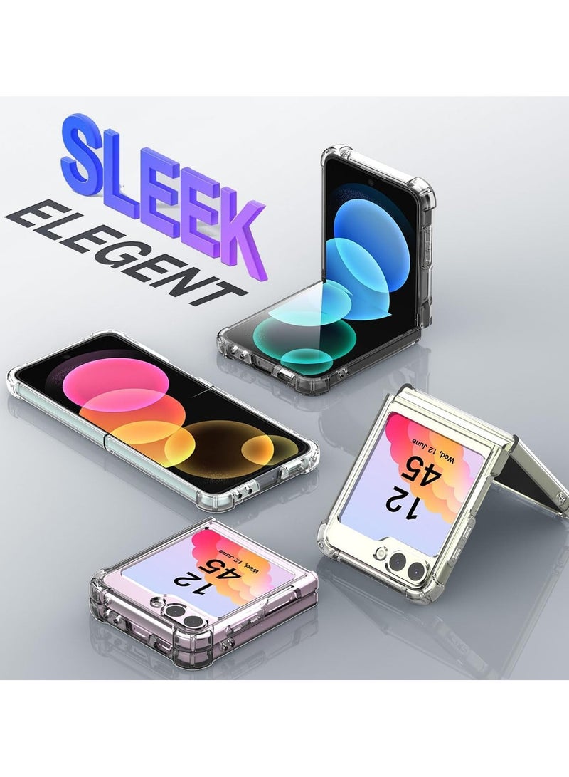 DUSALA Case for Samsung Galaxy Z Flip 6 Clear Case,Compatible with MagSafe Transparent Shockproof Protection Yellowing Resistant Magnetic Phone Case for Galaxy Z Flip 6 5G - Image 5