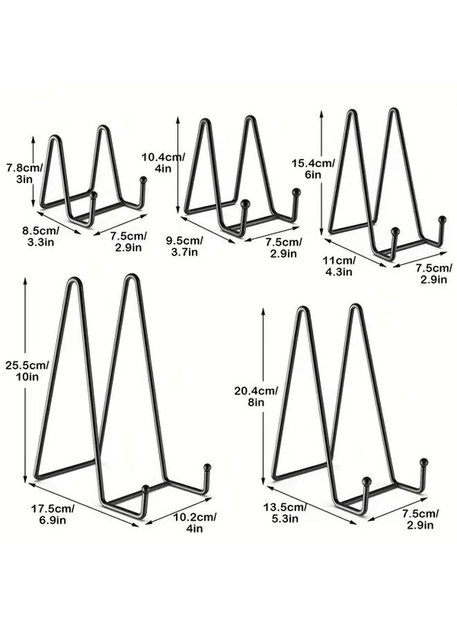 10 Inch 10 Packs Metal Plate Stands Display Easels For Photos Books Plates - Image 3