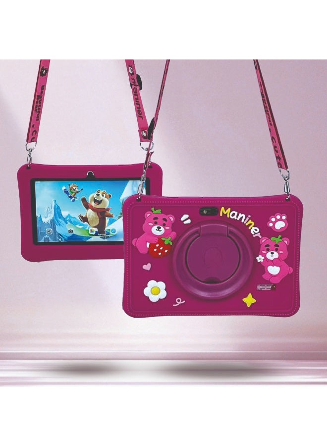 Torima MANİNER M7 Kids Tablet 7″ HD – Wi-Fi, Parental Controls, Dual Cameras, Expandable Storage, Child-Friendly Silicone Case – Rose Red - Image 4