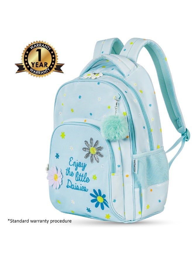 Eazy Kids حقيبة مدرسية للأطفال 17 بوصة مجموعة من 3 مع حقيبة غداء وحقيبة أقلام - ديزي الصغيرة الخضراء - Image 2