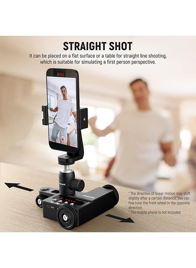Neewer Neewer Motorized Camera Dolly Kit with App Control, Ultra Silent Motor, Compatible with iPhone Android Smartphone DSLR Camera, Max Load 6.6lb/3kg, DL200（for Smooth Floors and Desktops Only）  - Image 3