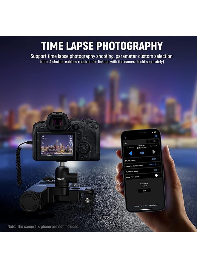 Neewer Neewer Motorized Camera Dolly Kit with App Control, Ultra Silent Motor, Compatible with iPhone Android Smartphone DSLR Camera, Max Load 6.6lb/3kg, DL200（for Smooth Floors and Desktops Only）  - Image 5