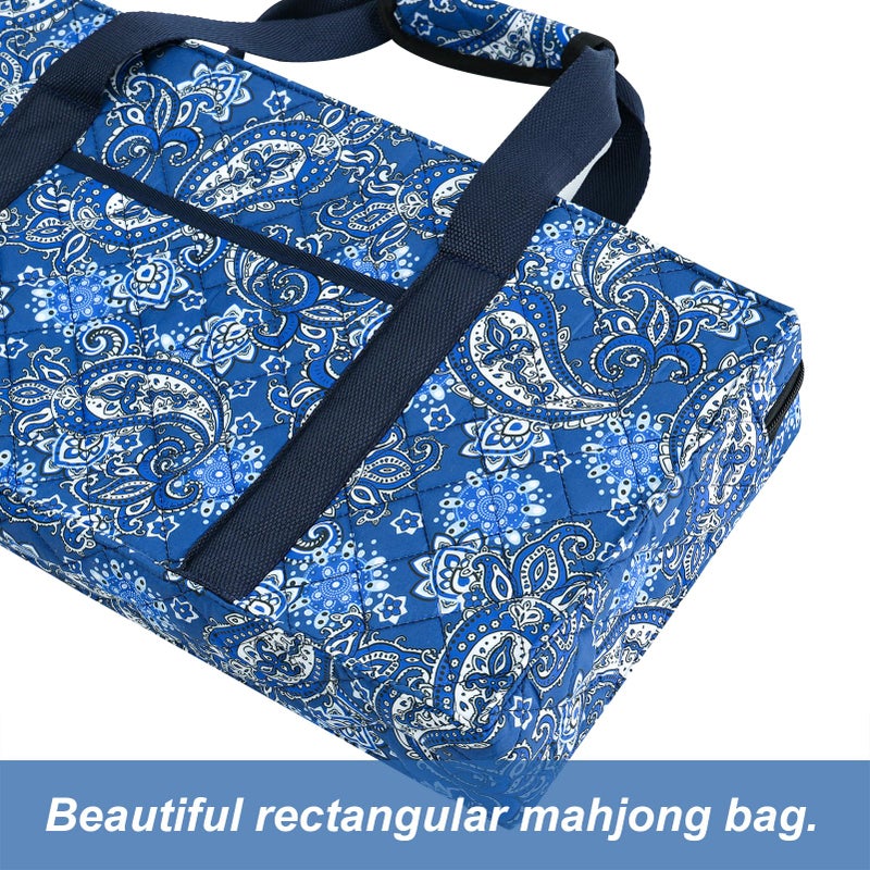 ZGME American Mahjong Set,166 White Tiles with Blue Bag and Accessories,4 Transparent All-in-One Mahjong Racks with Pushers,Complete Mahjong Set - Image 4