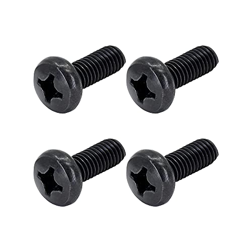 MAKERS BOLT Black License Plate Screws for Lexus, Toyota, and Honda, Phillips Machine Pan Head 18-8, Stainless Steel, M6-1.0 x 16 mm Bolt (Pack of 4) - Image 1