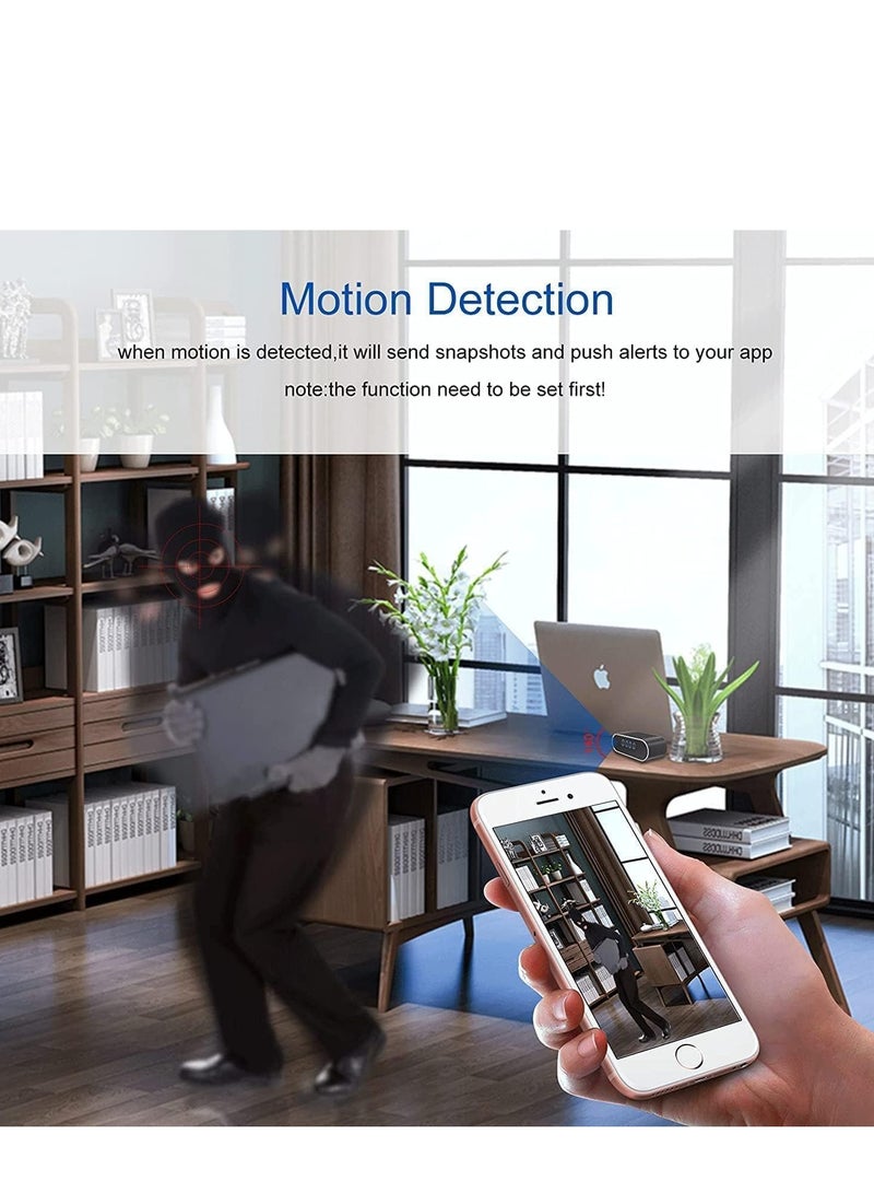 Generic 4K Full UHD Spy Camera Hidden Camera in Clock WiFi Hidden Cameras Video Recorder Wireless IP Camera Indoor Home Security Monitoring Nanny Cam 140° Angle Night Vision/Motion Detection - Image 5