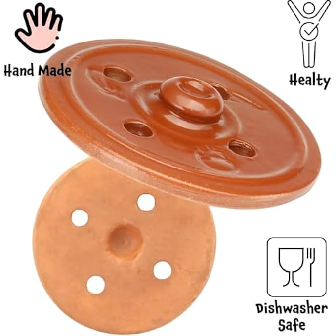 rayihni Handmade Terracotta Dolma LidUnglazed Clay Press For Grape Leaves And Stuffed Dishes Durable Natural Earthenware Available In 3 Sizes Large 28 Cm - Image 3