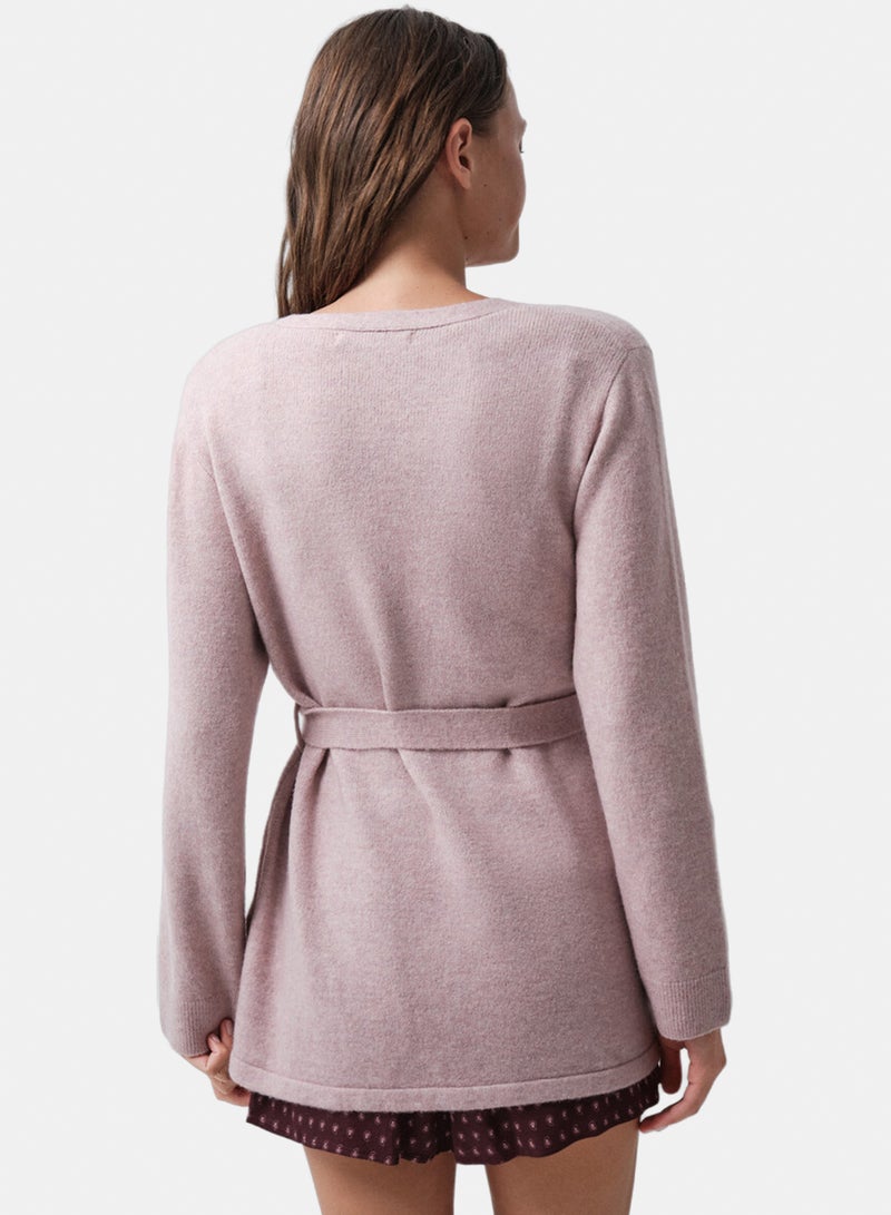 women'secret Short pink cardigan robe - Image 4