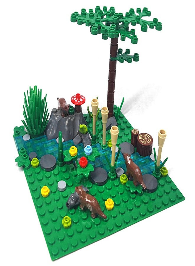 TNDCKP Otter Zoo Animals Building Block Set for Riverside Habitat Play - Image 1