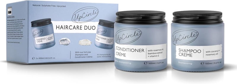 UpCircle Haircare Duo Shampoo and Conditioner Crme Rosemary Oil Coconut Oil Vitamin E Prevents Frizz Protects Scalp Boosts Circulation Vegan CrueltyFree Sustainable