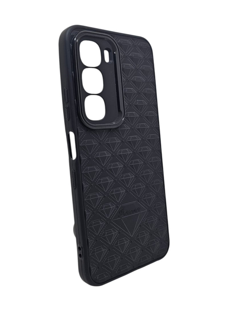 Case With a Diamond Pattern For Infinix Hot 60i 4G - Black - Image 2