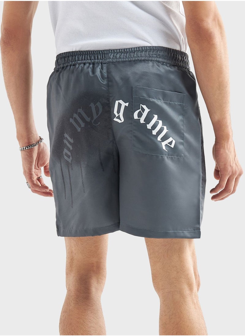 FAV Printed Drawstring Shorts  - Image 2