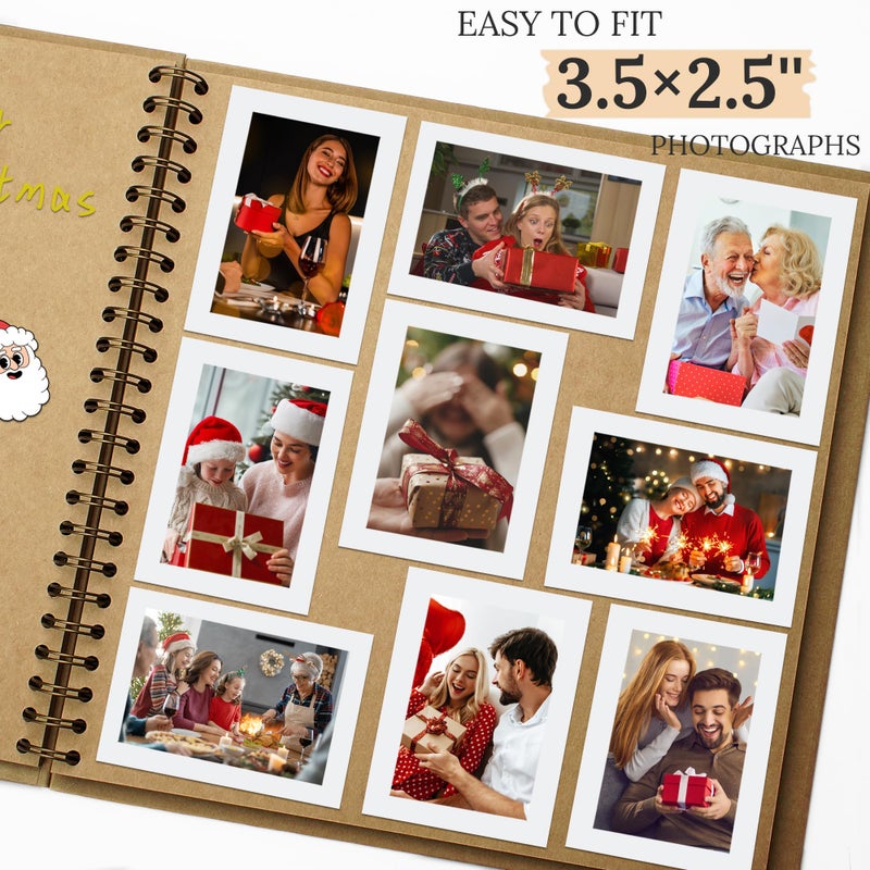 Hiwhy Scrapbook 10x10 Inch DIY Scrapbook Album Hardcover Kraft Paper Scrap Book Photo Albums 40 Pages Perfect for 4x6 / 5x7 Photos Memory Book for Family, Wedding - Image 4