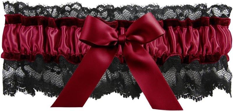 Britney Garter, Black/Burgundy