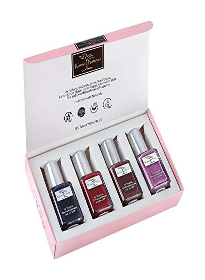 karma organic Beautiful Natural Nail Polish Set- Non-Toxic Nail Art, Vegan And Cruelty-Free Nail Paint  - Image 1