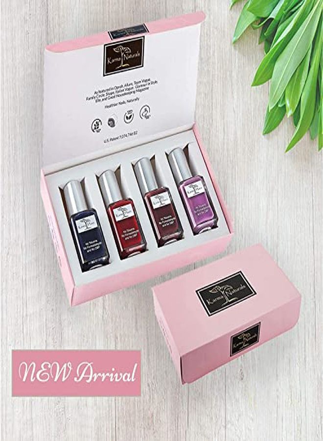 karma organic Beautiful Natural Nail Polish Set- Non-Toxic Nail Art, Vegan And Cruelty-Free Nail Paint  - Image 4