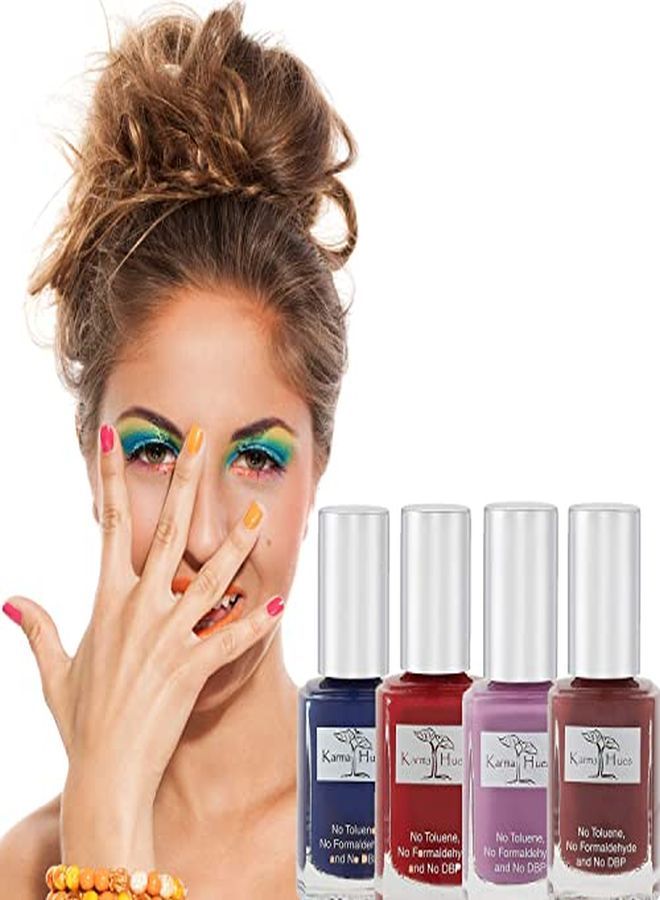 karma organic Beautiful Natural Nail Polish Set- Non-Toxic Nail Art, Vegan And Cruelty-Free Nail Paint  - Image 2